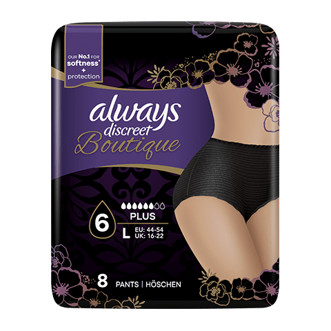 Always Discreet Incontinence Pants Plus Large 8 per pack