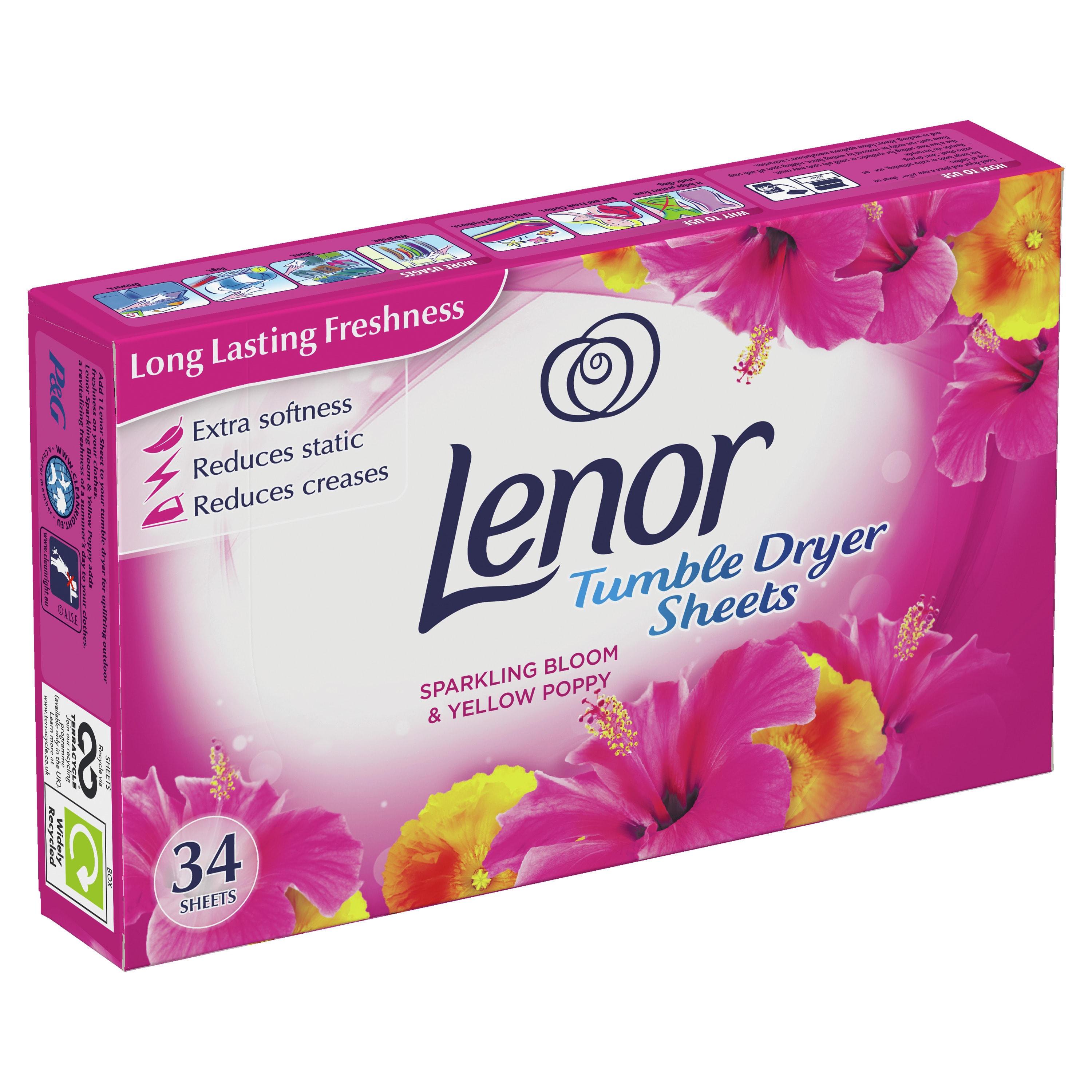 Lenor Tumble Dryer Sheets Sparkling Bloom