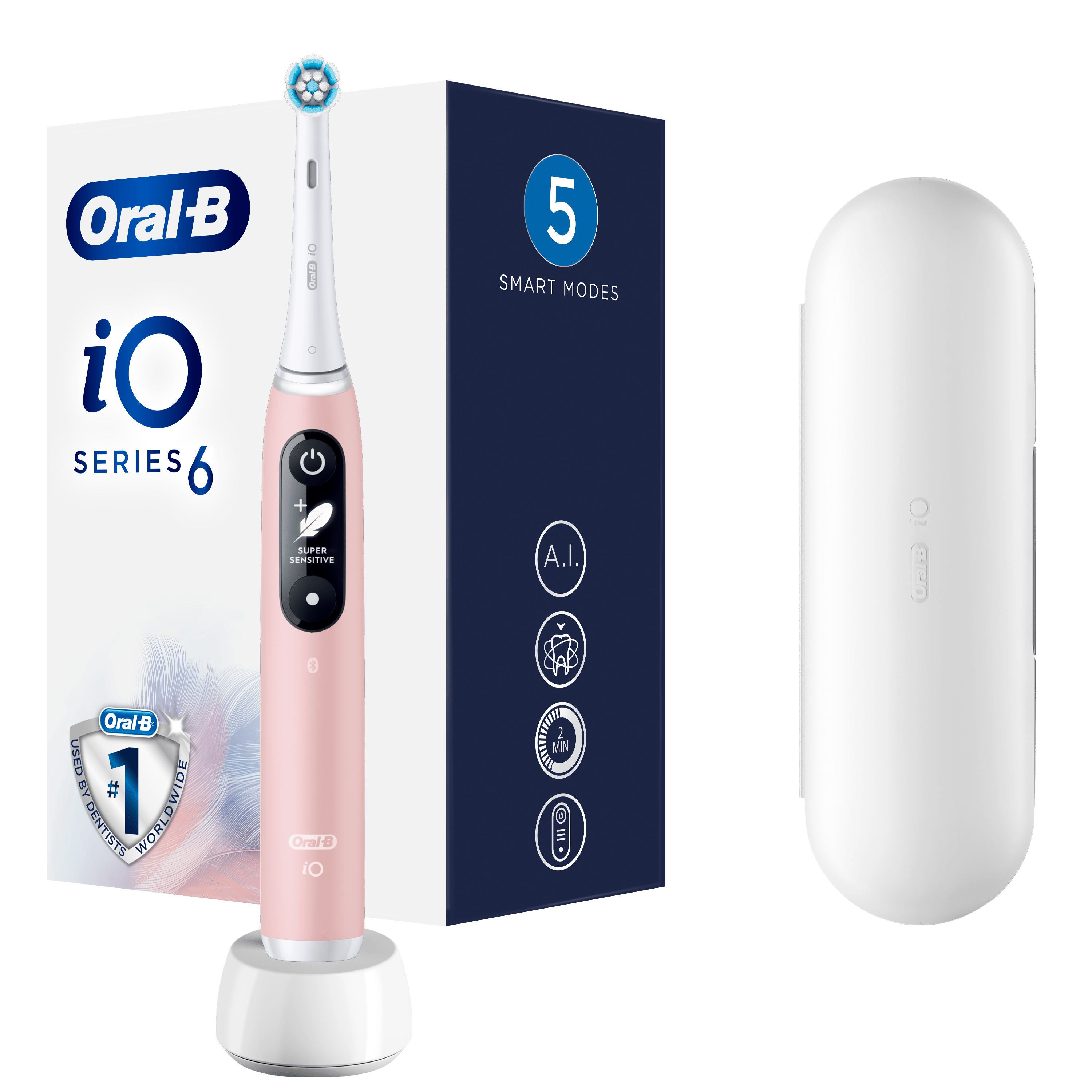 Oral-B iO6 Pink Sand Ultimate Clean electric toothbrush