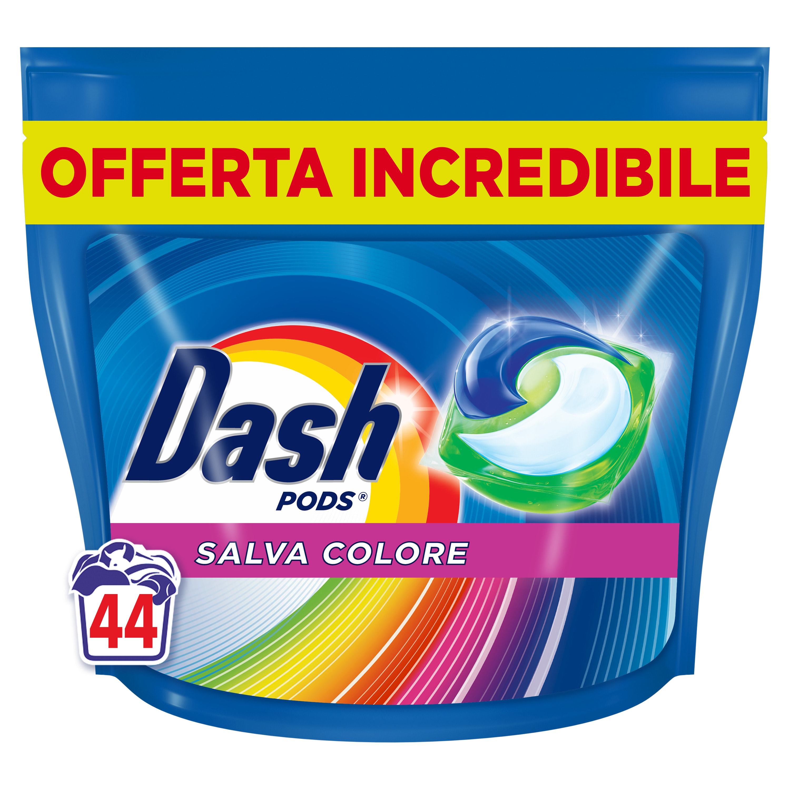 Dash Pods all in1 Detersivo Lavatrice Salva Colore 55 Lavaggi