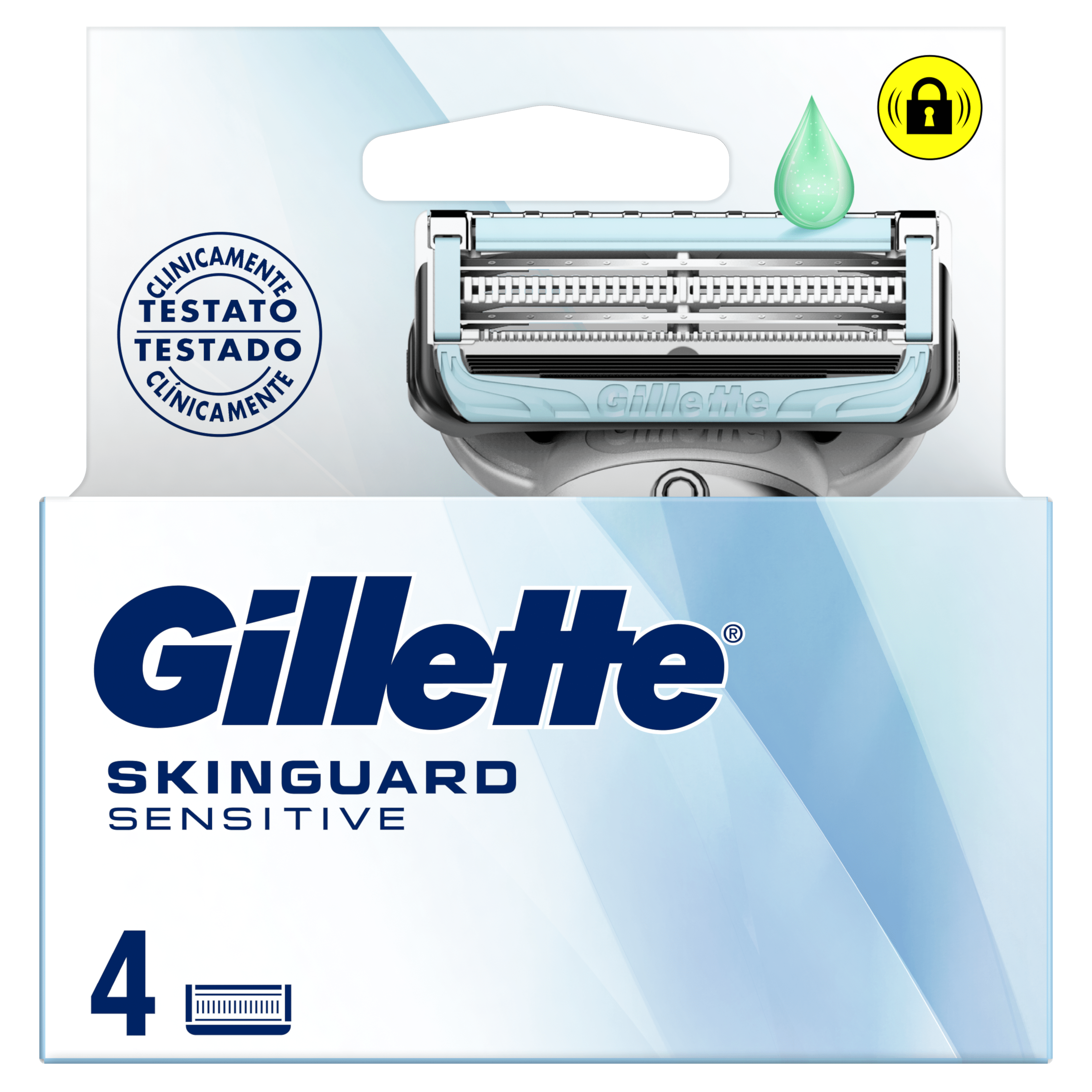 Lamette Gillette Skinguard Sensitive Confezione Da 4 Lamette