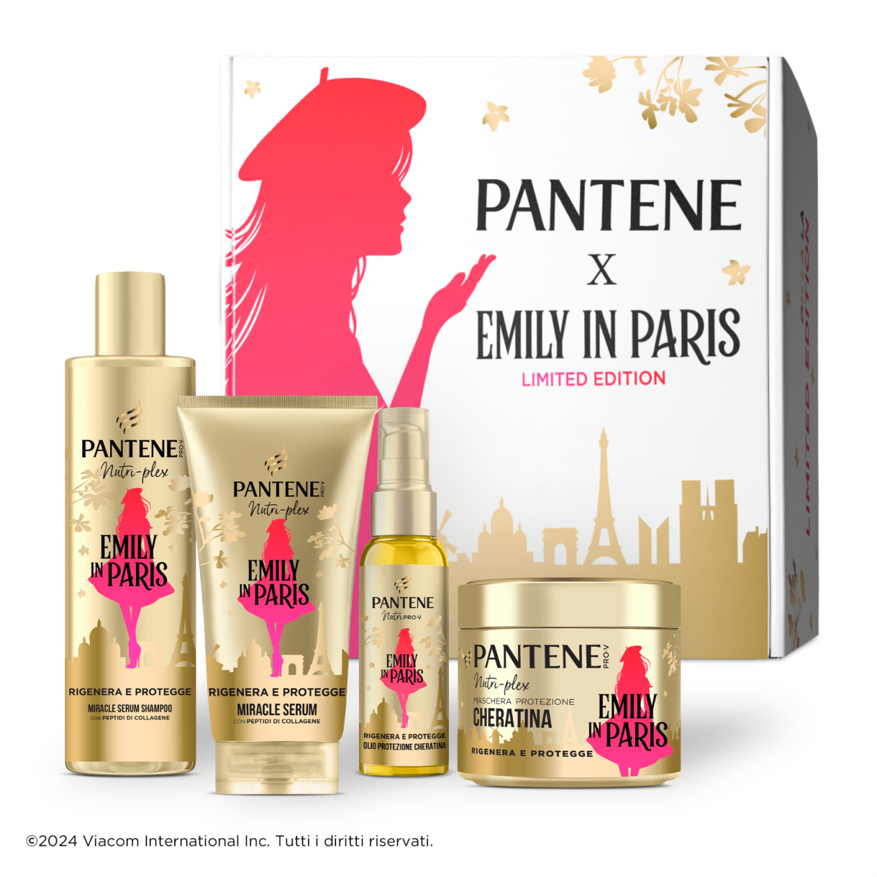 Box prodotti Pantene per Emily in Paris, edizione speciale