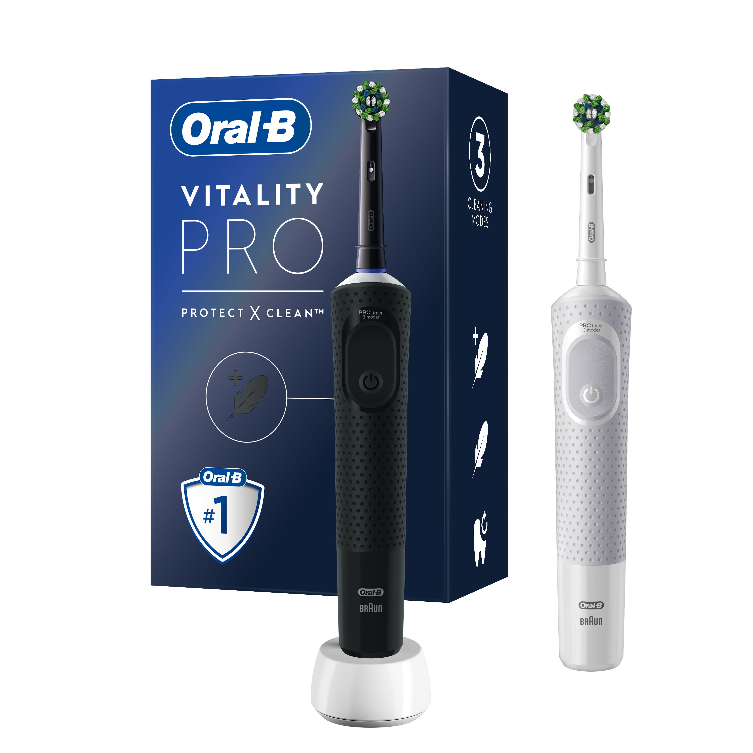 Oral-B Vitality PRO Black & White Electric Toothbrushes